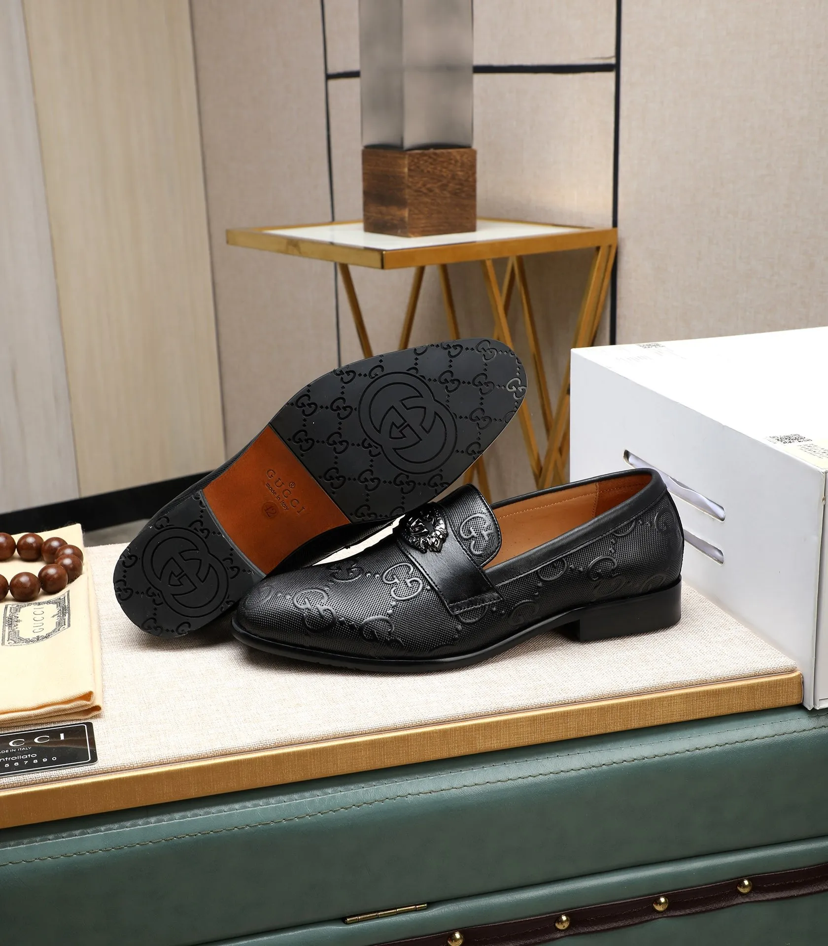 Men's shoes 💰500 📛📛 Original version (water-dyed cow lining) GUCCI official website formal shoes 🌀 Italian 🇮🇹 imported cowhide ➕ top imported water-dyed cowhide lining 💋 fine handmade original bottom, the real thing looks better when photographed in person Standard size 38-44 (45 46 customized)
